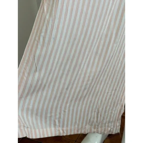 Rococo Striped Viscose Cover Up Dress Size M Long Sleeve Sheer Beach Resort NWT - Picture 10 of 13